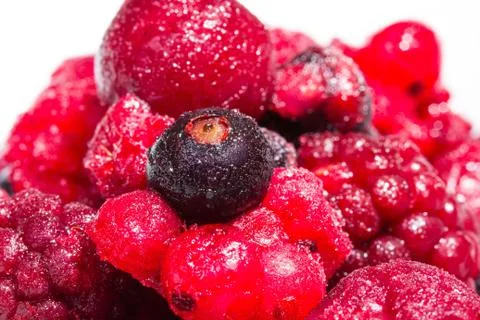 	frozen wild berries Stock Photos