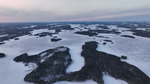 Frozen Wilderness at Dusk Stock-Footage 263262618