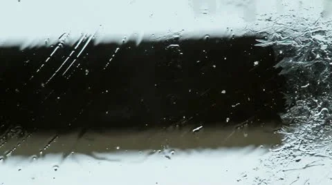 Frozen window Stock Footage 12584431