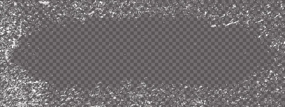 Frozen window frame. Ice crystal border and frosted glass texture for winte.. Stock Illustration