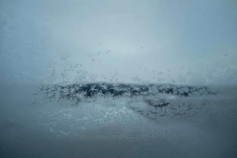 Frozen window glass background Foto stock