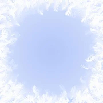 Frozen window ornament Stock Illustration