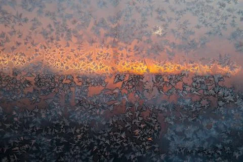 The frozen window Stock Photos