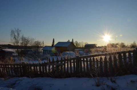 Frozen winter day Stock Photos