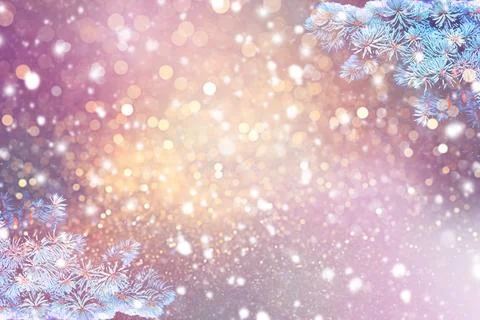 Frozen winter forest with snow covered trees. outdoor. New Years Eve. Stock Illustration