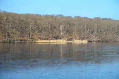 Frozen Winter Lake Foto stock