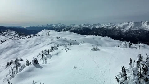 Frozen Winter Landscape in the Mountains, Drone View Stock Footage 289556784
