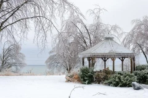Frozen winter landscape Stock Photos