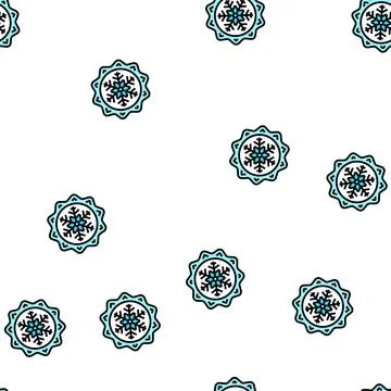 Frozen winter vector seamless pattern 库存插图