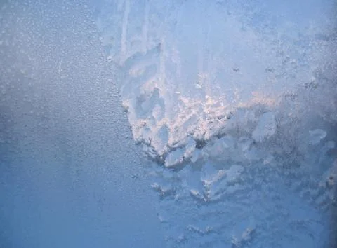 Frozen winter window Stock Photos