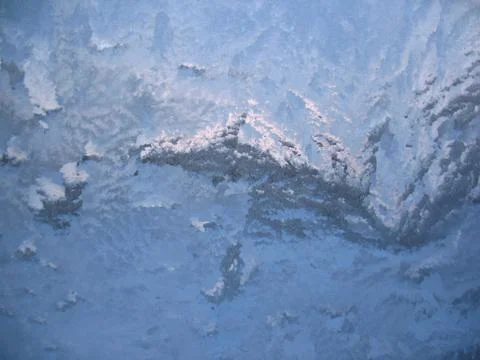 Frozen winter window Stock Photos