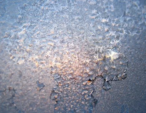 Frozen winter window Stock Photos