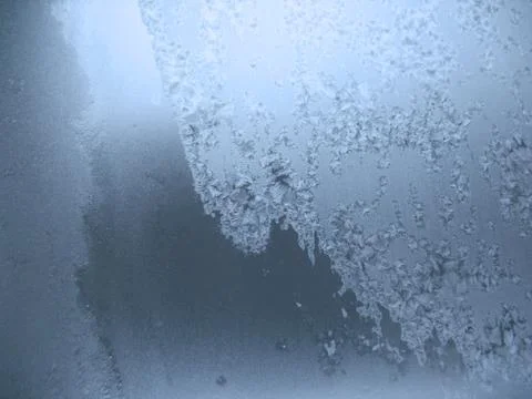 Frozen winter window Stock Photos