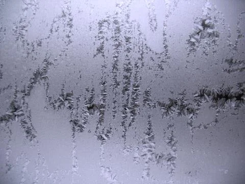 Frozen winter window Stock Photos