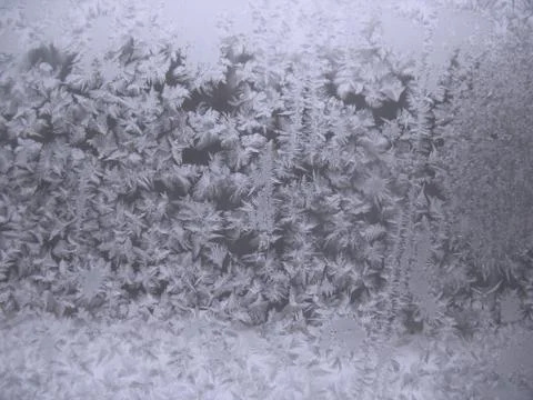 Frozen winter window Stock Photos