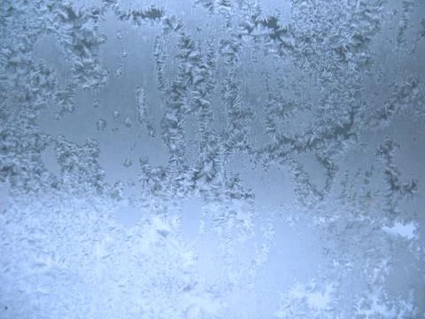 Frozen winter window Stock Photos