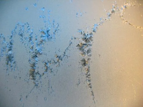 Frozen winter window Stock Photos