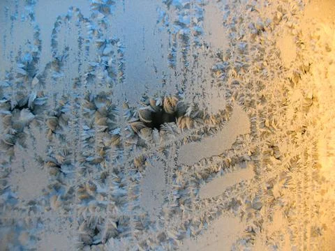 Frozen winter window Stock Photos