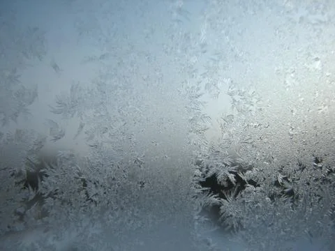 Frozen winter window Stock Photos
