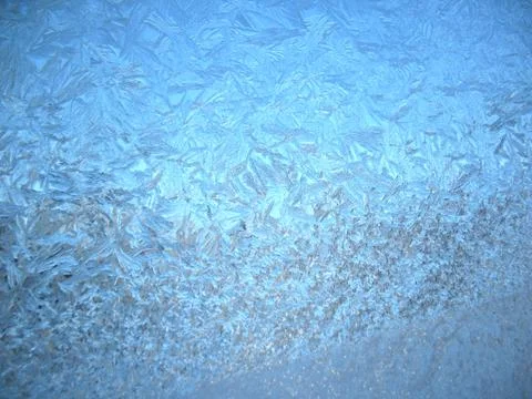 Frozen winter window Stock Photos