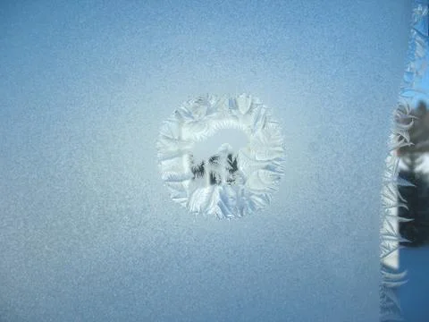 Frozen winter window Stock Photos