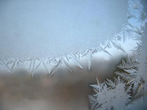 Frozen winter window Stock Photos