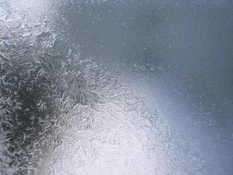 Frozen winter window Stock Photos