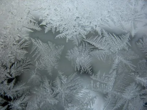 Frozen winter window Stock Photos