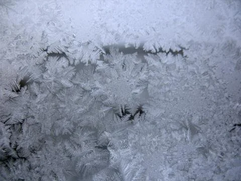 Frozen winter window Stock Photos