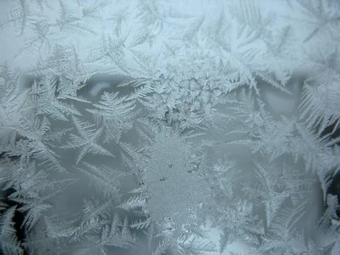 Frozen winter window Stock Photos