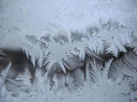 Frozen winter window Stock Photos