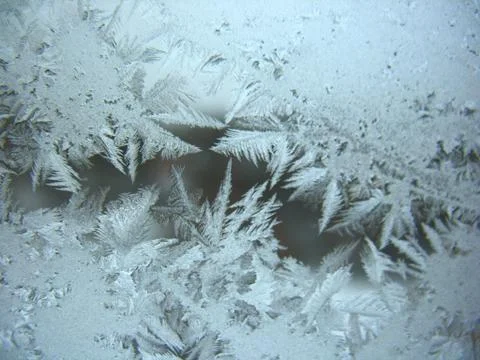 Frozen winter window Stock Photos