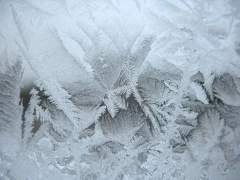 Frozen winter window Stock Photos