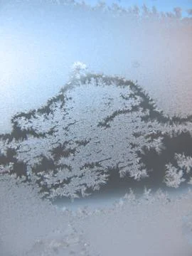 Frozen winter window Stock Photos