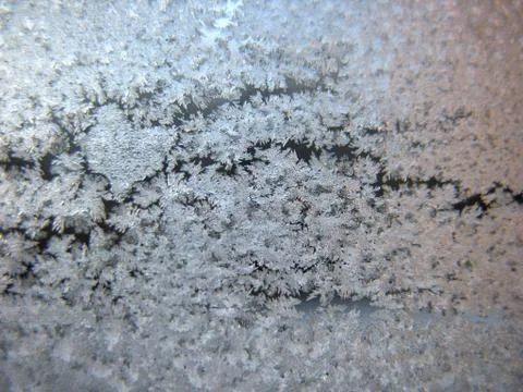 Frozen winter window Stock Photos