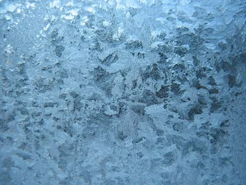 Frozen winter window Stock Photos