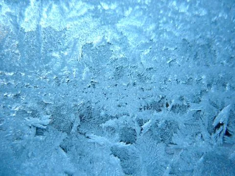 Frozen winter window Stock Photos
