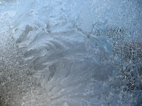 Frozen winter window Stock Photos