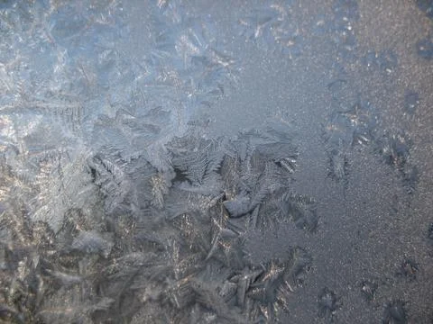 Frozen winter window Stock Photos