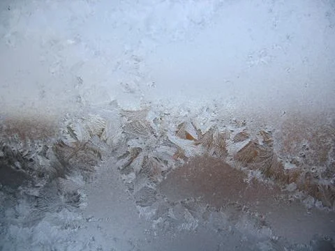 Frozen winter window Stock Photos