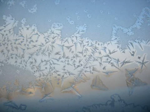 Frozen winter window Stock Photos