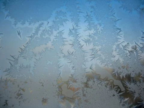 Frozen winter window Stock Photos