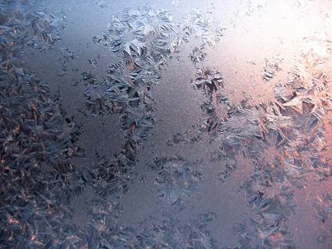 Frozen winter window Stock Photos