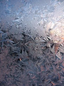 Frozen winter window Stock Photos