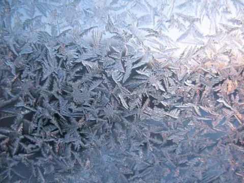 Frozen winter window Stock Photos