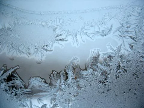 Frozen winter window Stock Photos