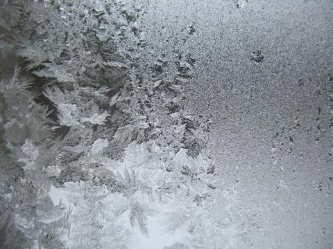 Frozen winter window Stock Photos