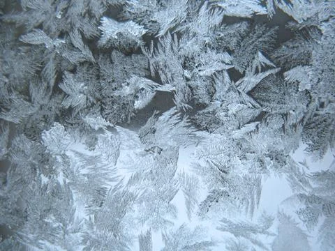 Frozen winter window Stock Photos