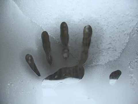 Frozen winter window Stock Photos