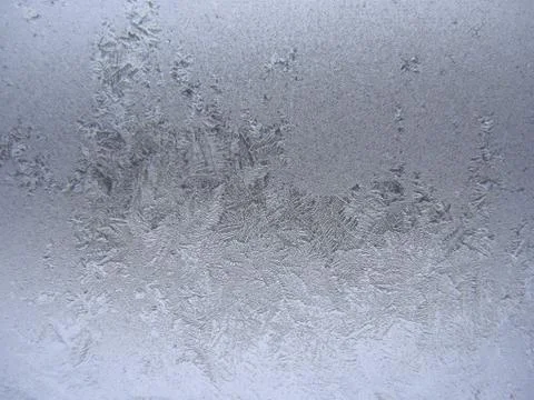 Frozen winter window Stock Photos